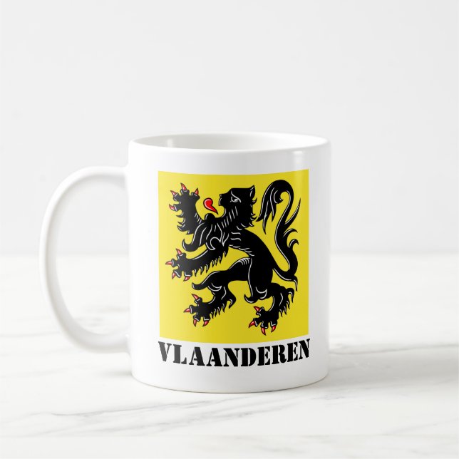 Flanderns flagga kaffemugg (Vänster)