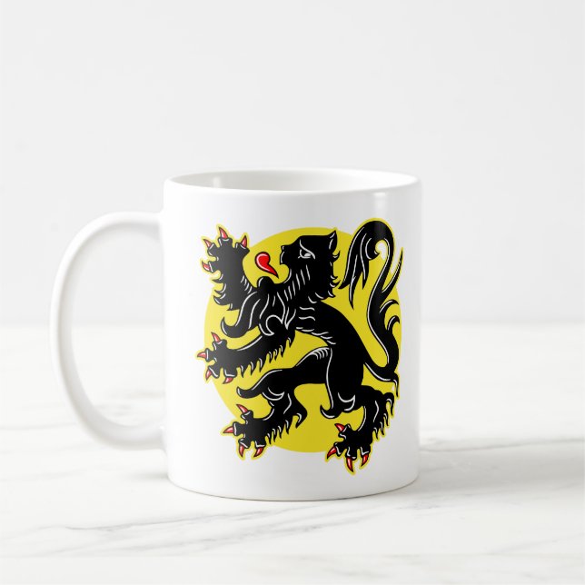 Flanderns flagga kaffemugg (Vänster)