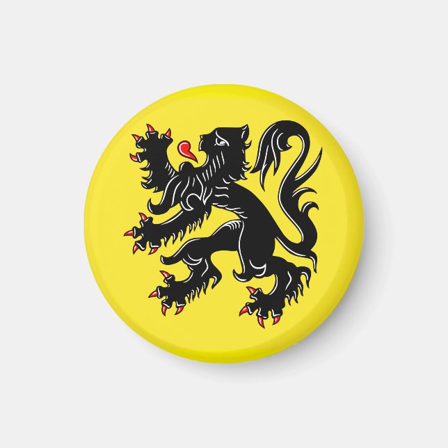 Flanderns flagga magnet (Framsidan)