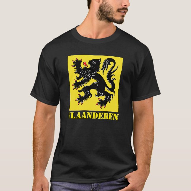 Flanderns flagga t shirt (Framsida)