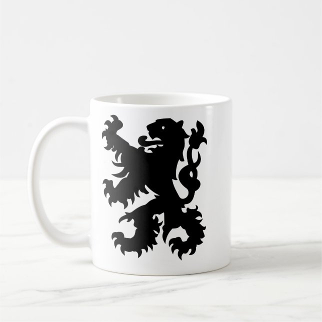 Flanderns lejon emblem kaffemugg (Vänster)