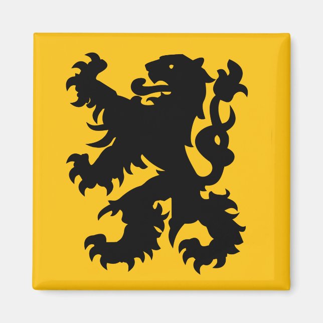 Flanderns lejon emblem magnet (Framsidan)