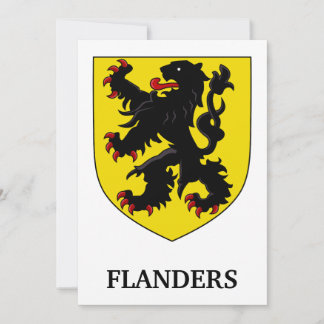 Flanderns vapen heraldisk lejon inbjudningar