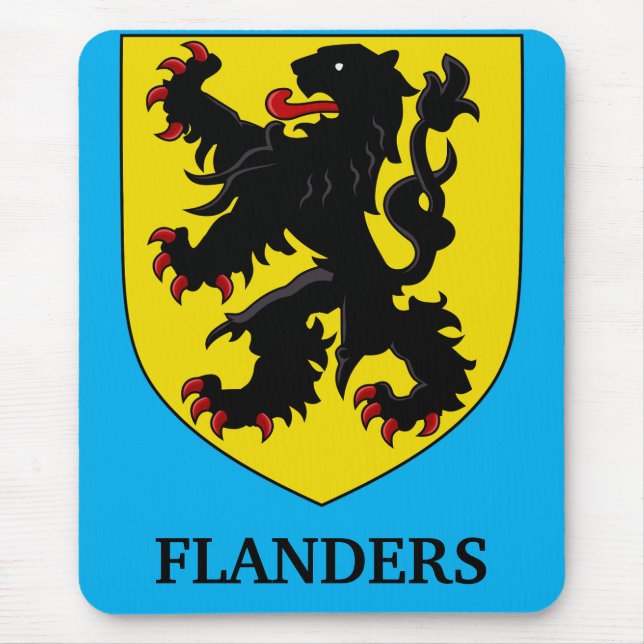 Flanderns vapen heraldisk lejon musmatta (Framsidan)