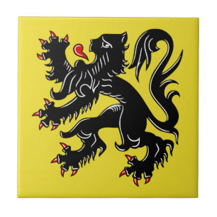 Flanders (Belgien) flagga Kakelplatta