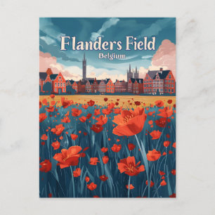 Flanders Fält Belgien Vykort