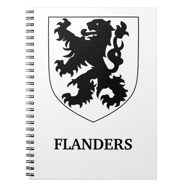 Flanders Lejon Grafisk Design Konst Anteckningsbok (Framsidan)