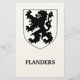 Flanders Lejon Grafisk Design Konst Brevpapper