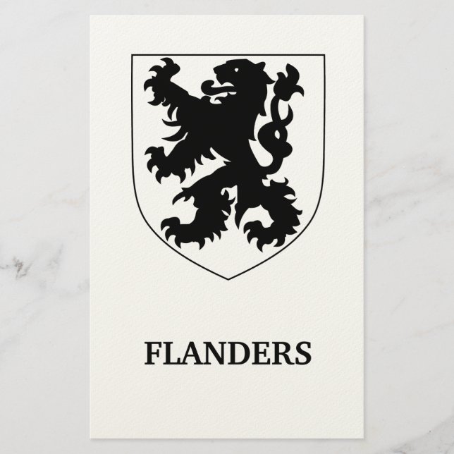 Flanders Lejon Grafisk Design Konst Brevpapper (Framsida)
