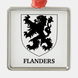 Flanders Lejon Grafisk Design Konst Julgransprydnad Metall