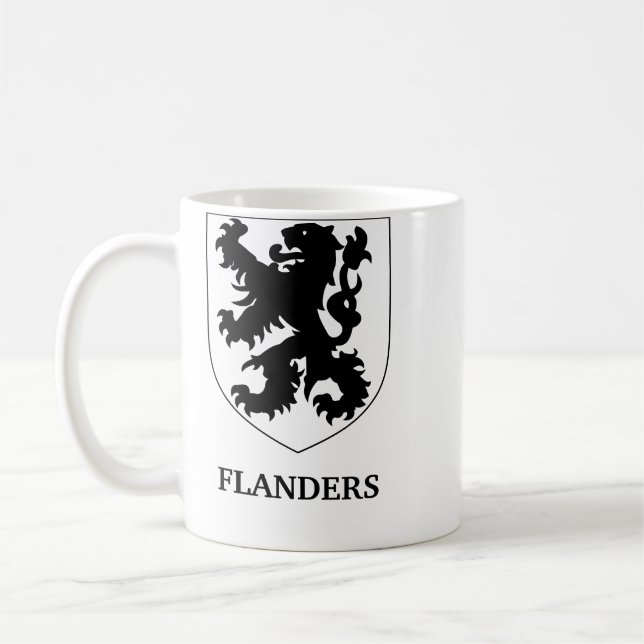 Flanders Lejon Grafisk Design Konst Kaffemugg (Vänster)