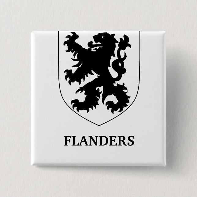 Flanders Lejon Grafisk Design Konst Knapp (Framsida)