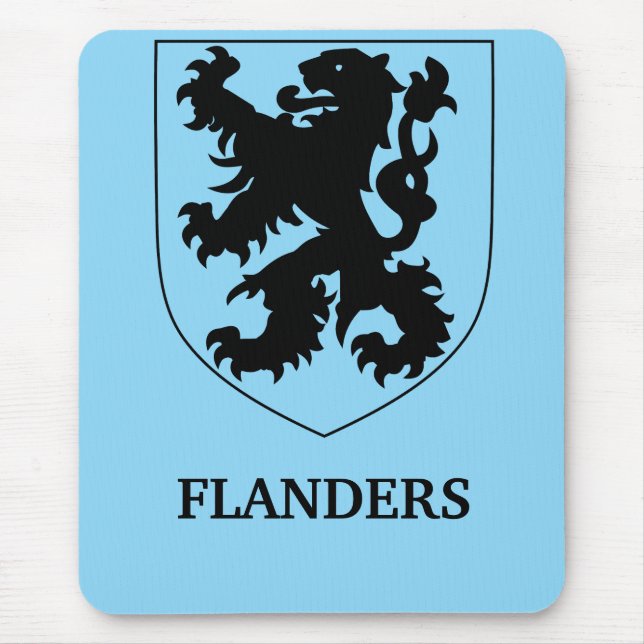 Flanders Lejon Grafisk Design Konst Musmatta (Framsidan)