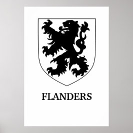 Flanders Lejon Grafisk Design Konst Poster