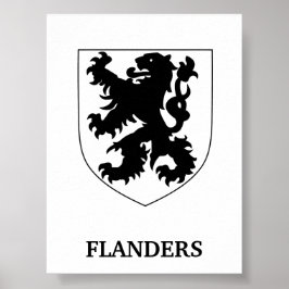 Flanders Lejon Grafisk Design Konst Poster