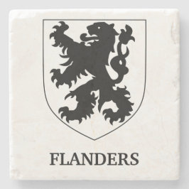 Flanders Lejon Grafisk Design Konst Stenunderlägg