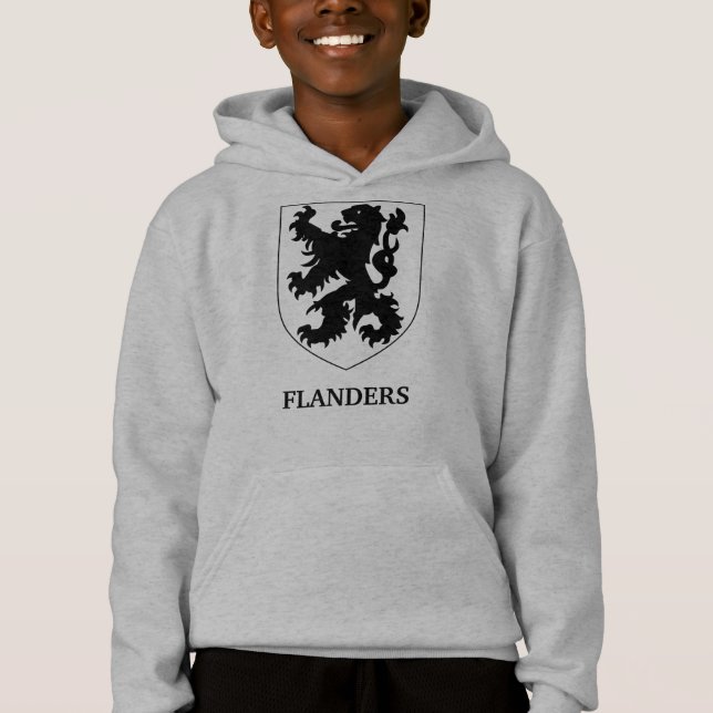 Flanders Lejon Grafisk Design Konst T Shirt (Framsida)