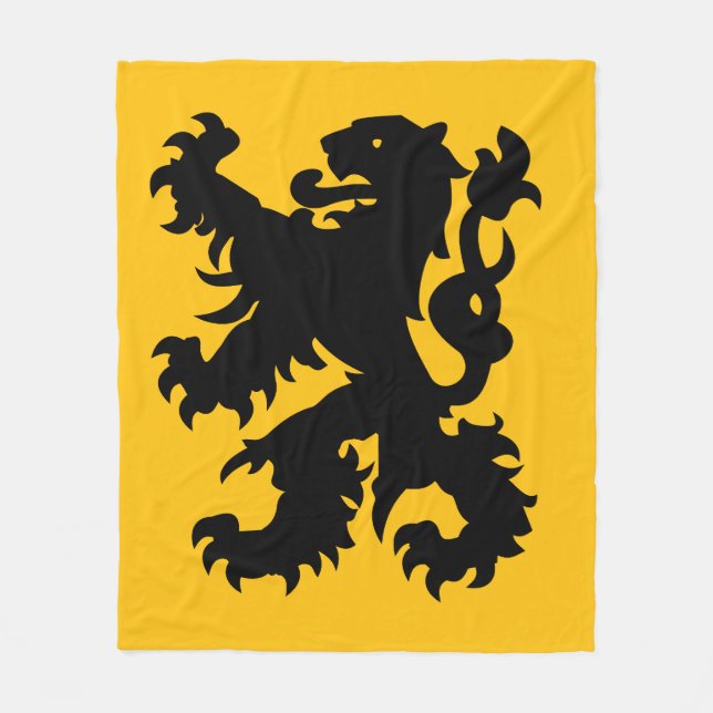 Flanders Lejonets emblem Fleecefilt (Framsidan)