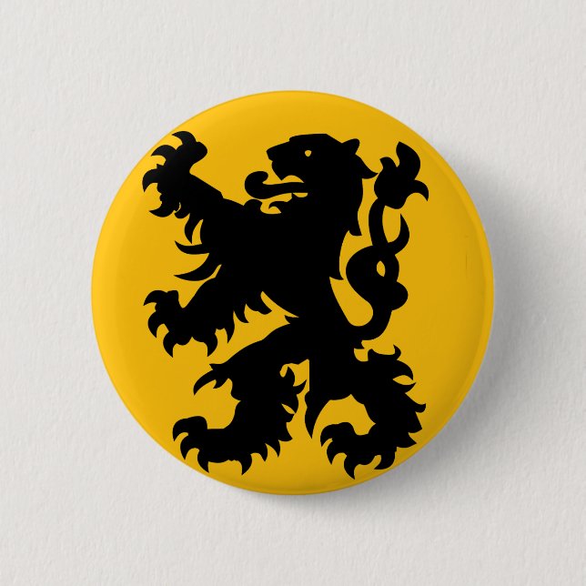 Flanders Lejonets emblem Knapp (Framsida)