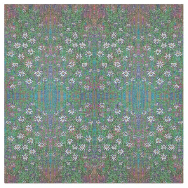 Flanelblomkammad bomullsväv tyg (Närbild)