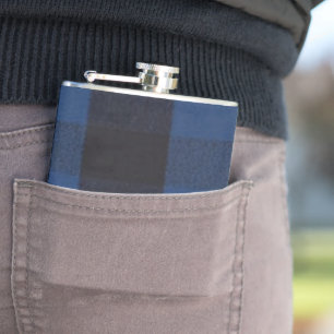 Flanelbuffalo Plaid Blue lumberjack struktur Fickplunta
