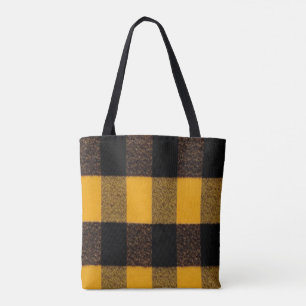 Flanelbuffalo Plaid Gult lumberjack struktur Tygkasse