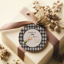 Flanell & fizz vinter svart & vit bröllopsdusch