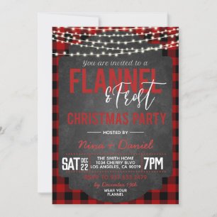 Flanell & Frost jul Party Inbjudningar