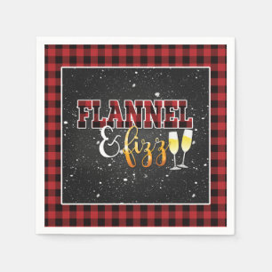 Flanell och Fizz Pappersservietter - Röd - Fizz Pappersservett
