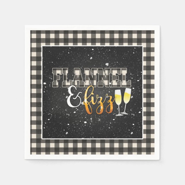 Flanell och Fizz Pappersservietter - Vit - Fizz Pappersservett (Framsidan)