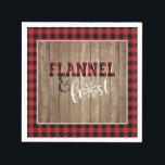 Flanell och Frost Pappersservietter - Röd - Trä Pappersservett<br><div class="desc">Perfekt present till alla Flanell och Frost-fester!</div>