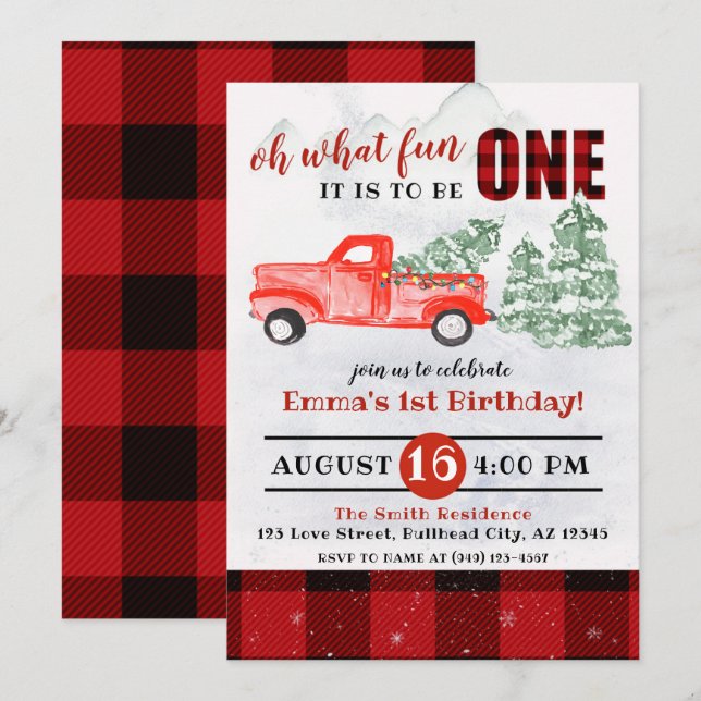 Flanella Åh, vilken Roligt det är att vara en förs Inbjudningar (Fram/baksida)