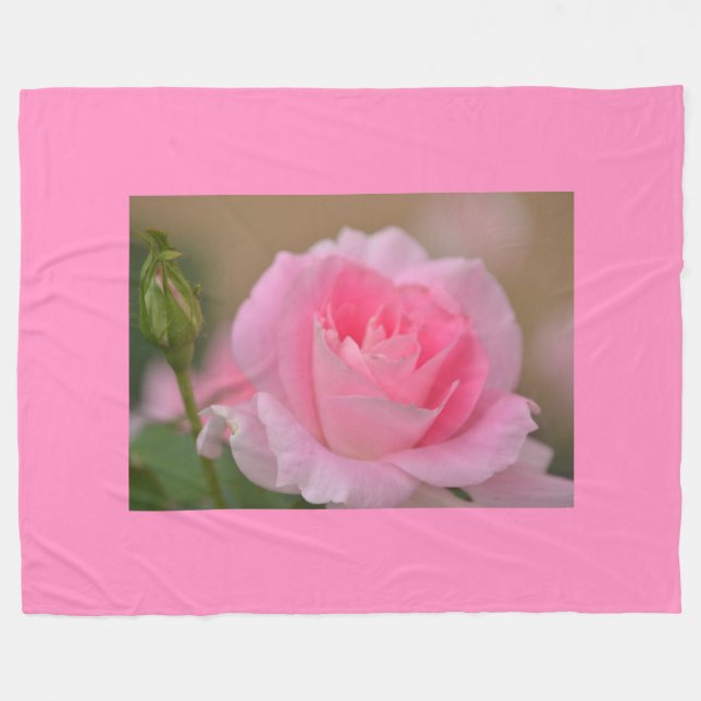Flanellfilt/Rosa Ros Fleecefilt (Framsidan (Horisontell))