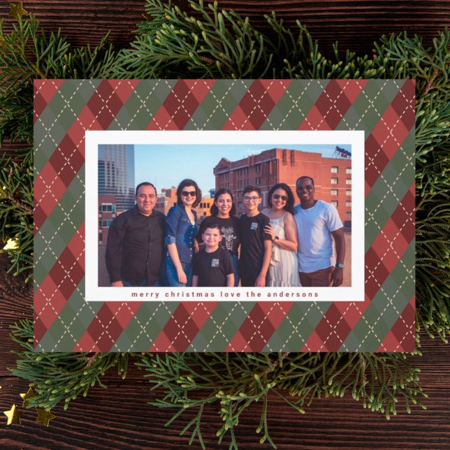 FlanGod jul Gingham Ugly Sweeter Play Julkort (Skapare uppladdad)