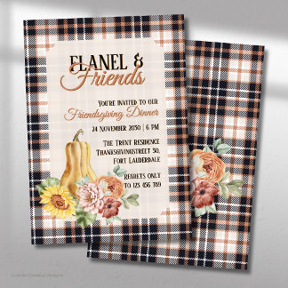 Flannel & Friends Höst/Host Pumpkin Blomsterfest Inbjudningar