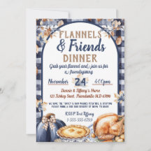 Flannel och vänner Friendsgiving tackgivelse