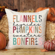 Flannels Hayrides Pumpkins Bonfire Plade Roligt Fa