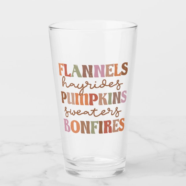 Flannels Pumpkins Bonfire Glaskopp (Framsida)