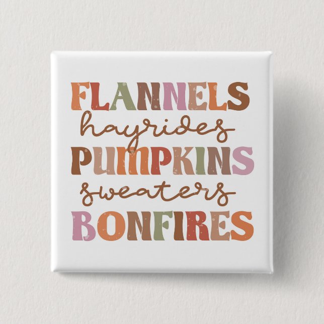 Flannels Pumpkins Bonfire Knapp (Framsida)