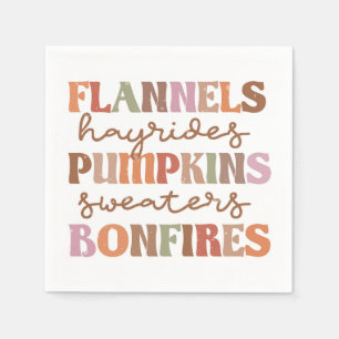 Flannels Pumpkins Bonfire Pappersservett