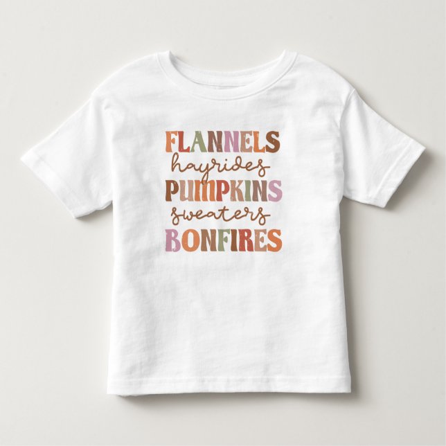 Flannels Pumpkins Bonfire T Shirt (Framsida)