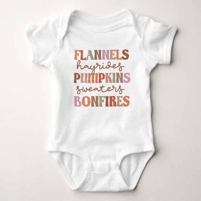 Flannels Pumpkins Bonfire T Shirt (Framsida)
