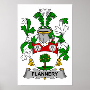 Flannery familjvapensköld poster