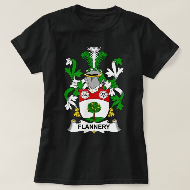 Flannery Jackar Arm Family Crest T Shirt (Design framsida)