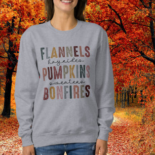 Flannor, tumkins, Hayrides, Bonfire, Fall T Shirt