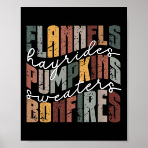 Flanor Vagnar Pumpor Tröjor Brasa Höst Poster