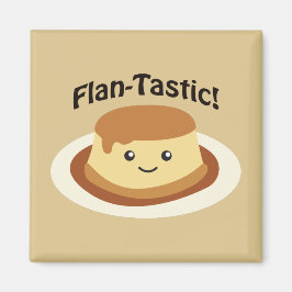 Flantastiskt! Cute flan Magnet