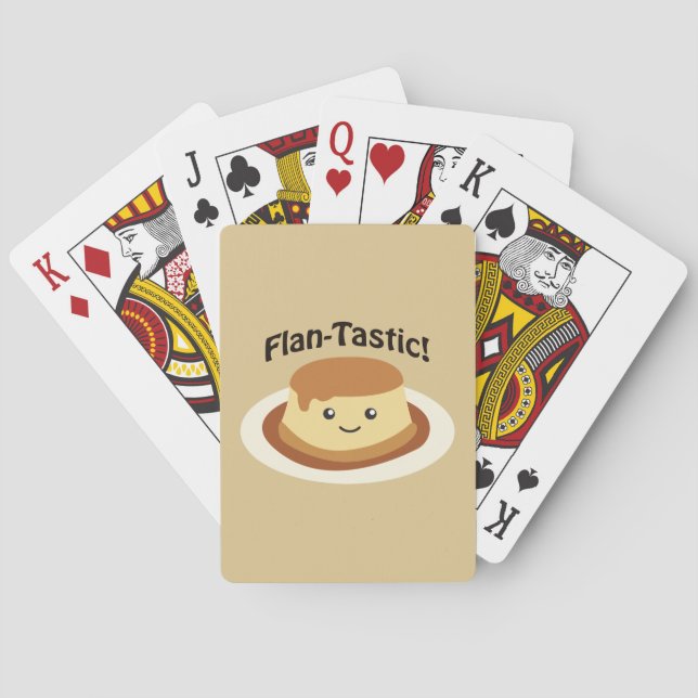 Flantastiskt! Cute flan Spelkort (Baksidan)