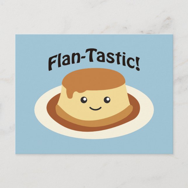 Flantastiskt! Cute flan Vykort (Framsida)