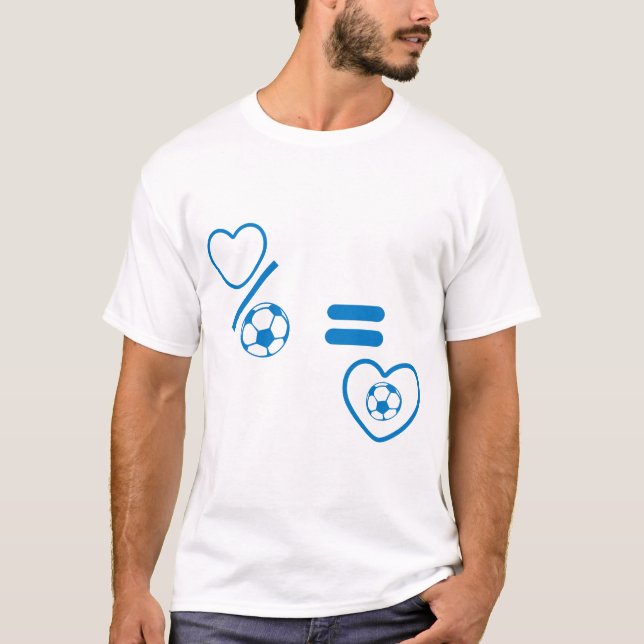 Fläny fotboll i Kärlek T Shirt (Framsida)